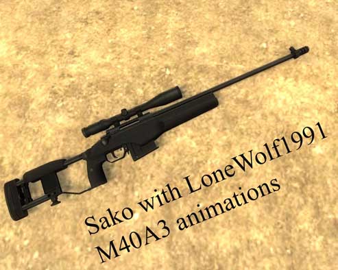 Скачать Sako with M40A3 anims - Модель AWP для CSS