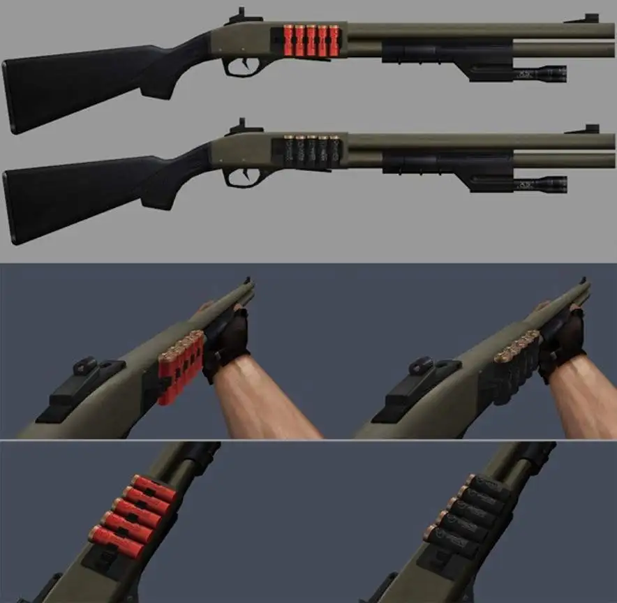 M3 shotgun - Partial reskin