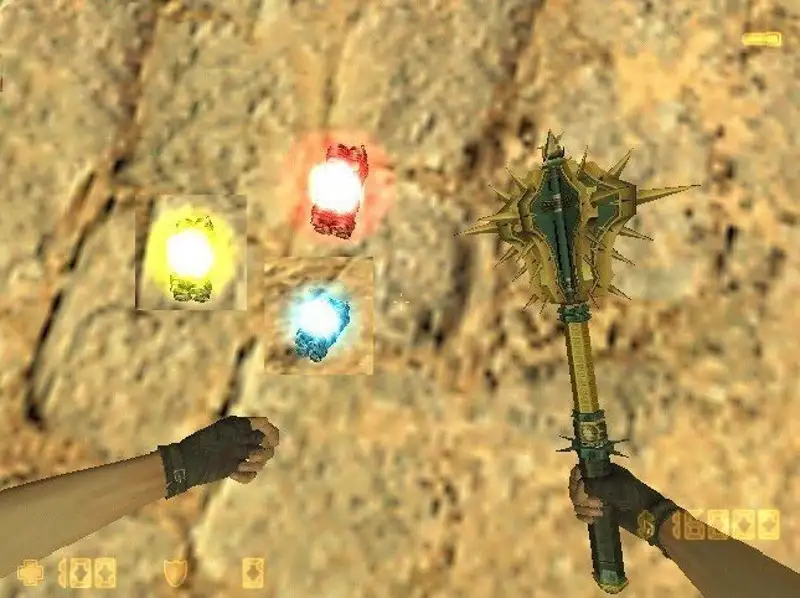 Slightly more intense red glow