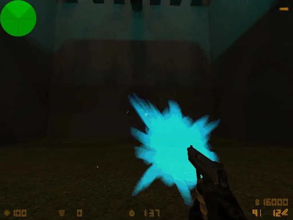 Blue Muzzle flash