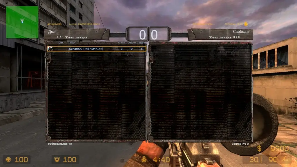 Shadow of Chernobyl style scoreboard