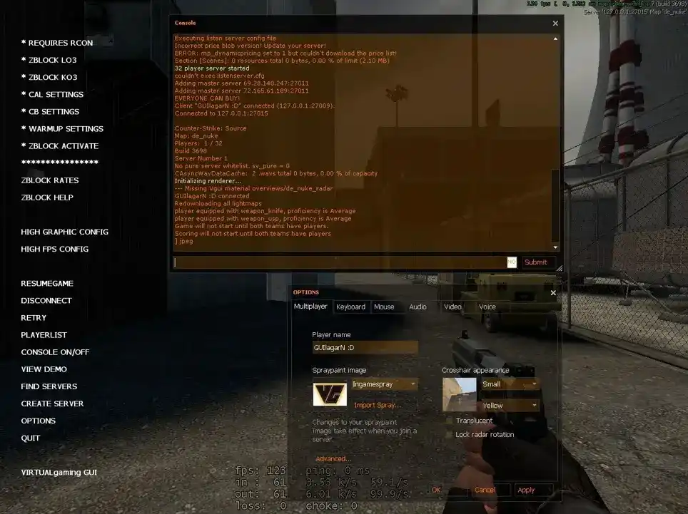 VIRTUALgaming GUI V 1.0
