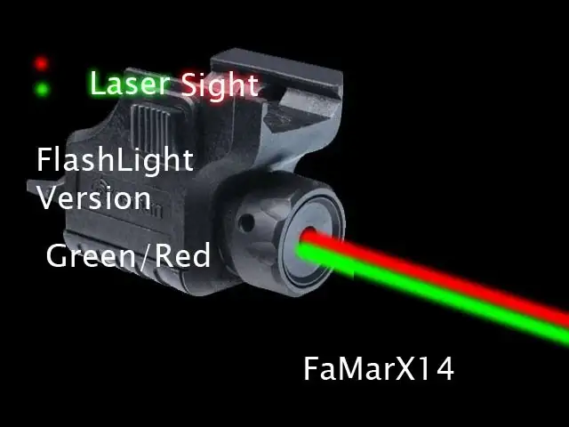 Red and Green Laser sight