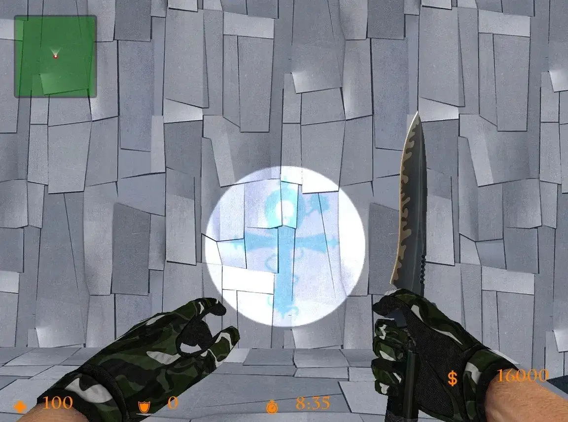 Flashlight with cross